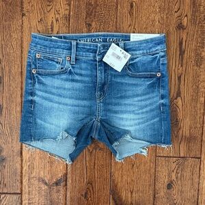 American Eagle Outfitters Women's Distressed Blue Jean Shorts